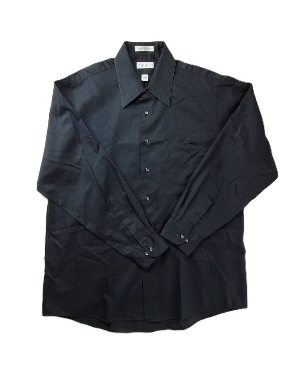 Van Heusen sateen XL black long sleeve shirt